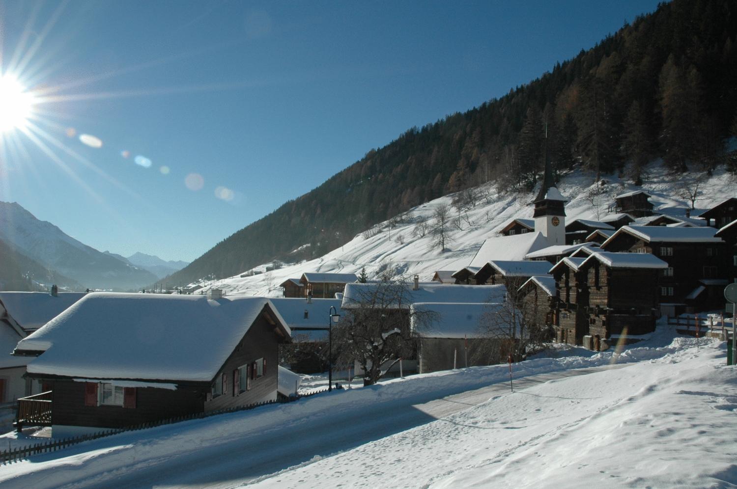 Hotel-Restaurant Drei Tannen Bellwald Exteriér fotografie